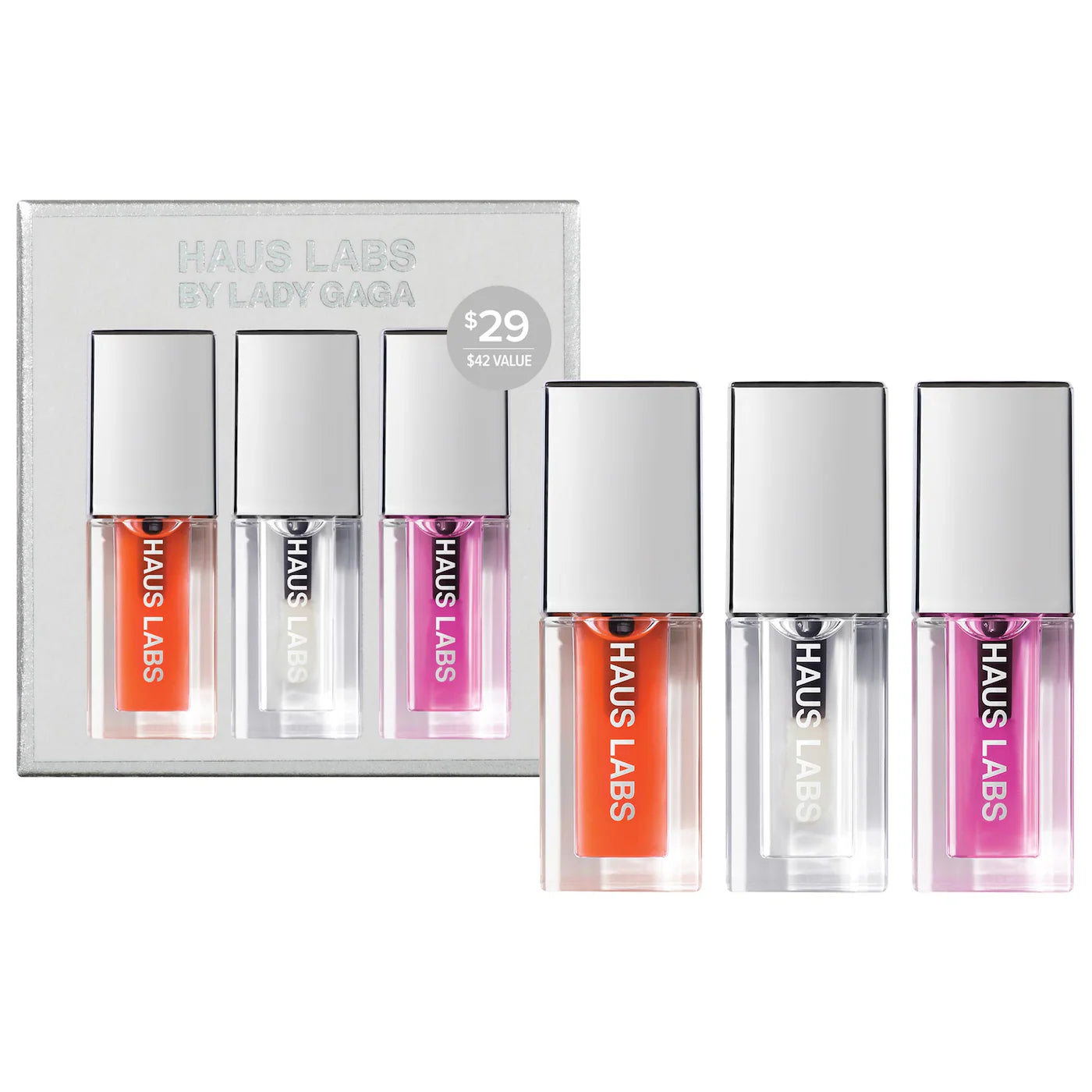 Preventa: HAUS LABS BY LADY GAGA Mini PhD Lip Oil Trio Set