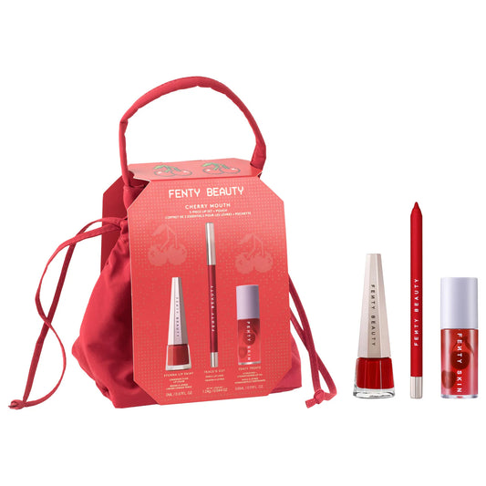Sobre pedido: Fenty Beauty by Rihanna Cherry Mouth 3-Piece Lip Set + Pouch