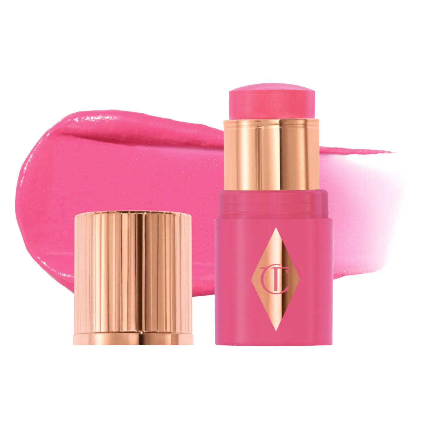 Sobre pedido: Charlotte Tilbury  Mini Unreal Lip + Cheek Glow Blush Stick with Hyaluronic Acid