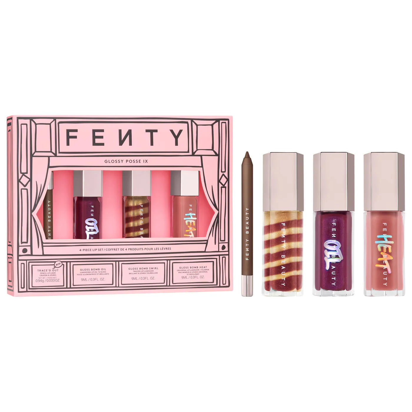 Sobre pedido: Fenty Beauty by Rihanna Glossy Posse IX 4-Piece Lip Makeup Gift Set
