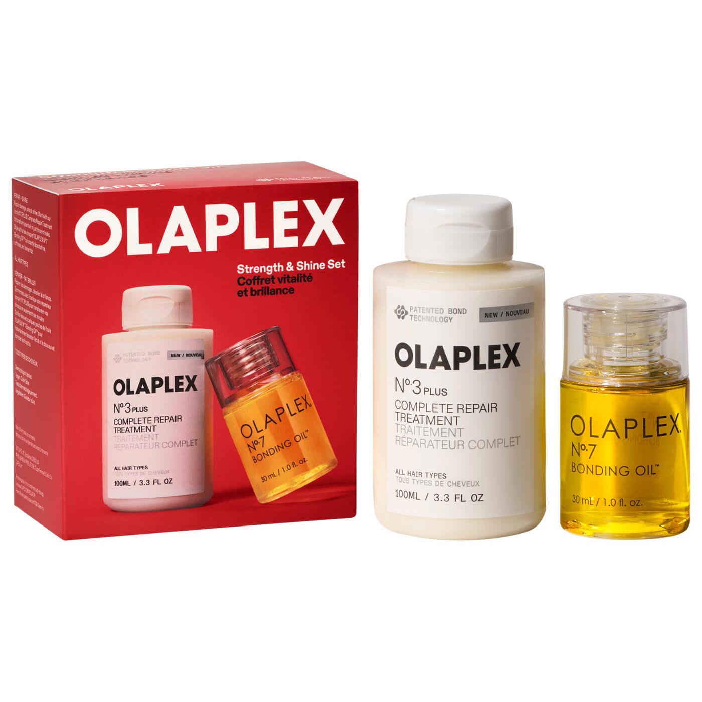 Sobre pedido: Olaplex No. 3PLUS Hair Treatment & No.7 Hair Oil Frizz Control Gift Set