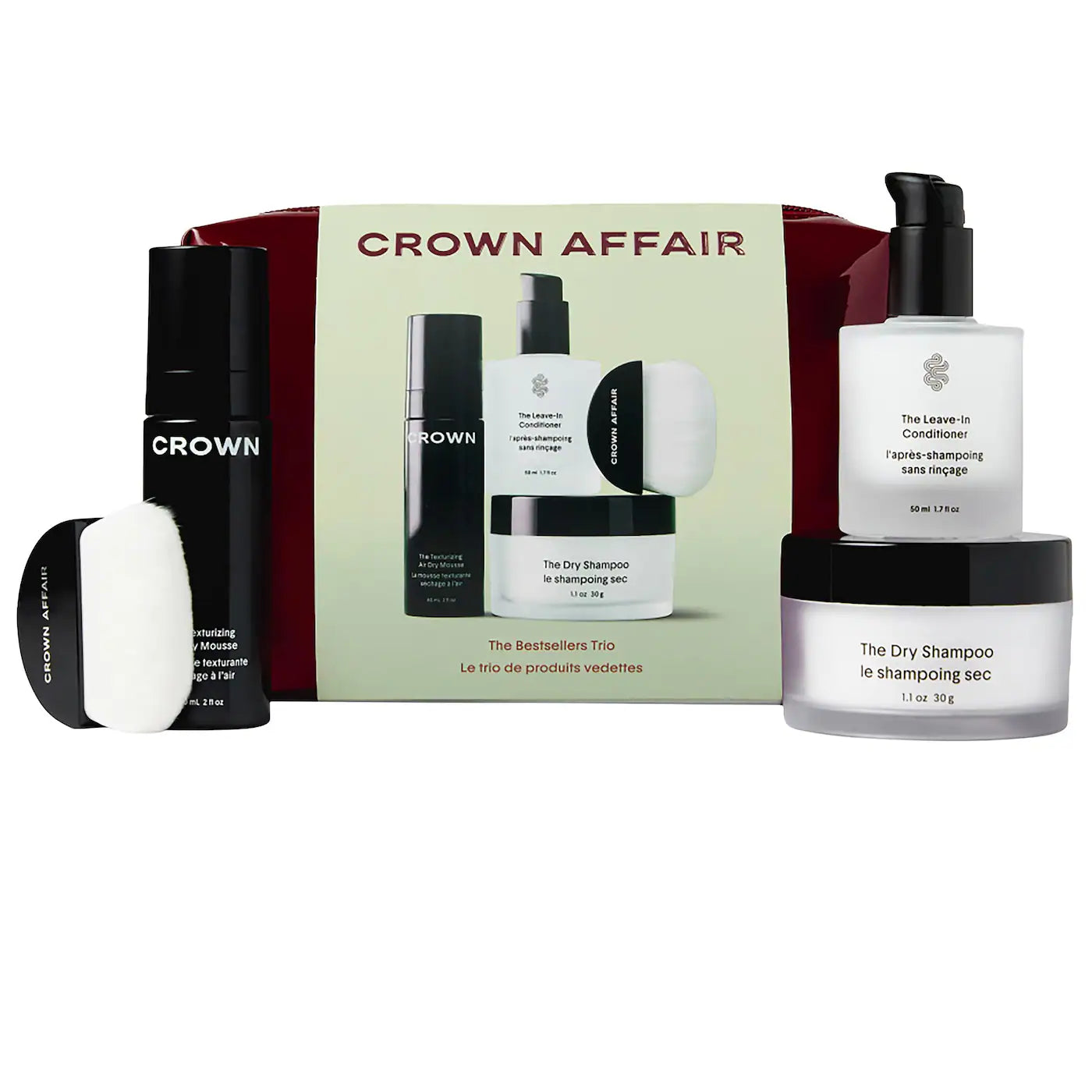 Sobre pedido: Crown Affair Bestsellers Trio Hair Gift Set for Volume, Hydration & Air-Dry Texture