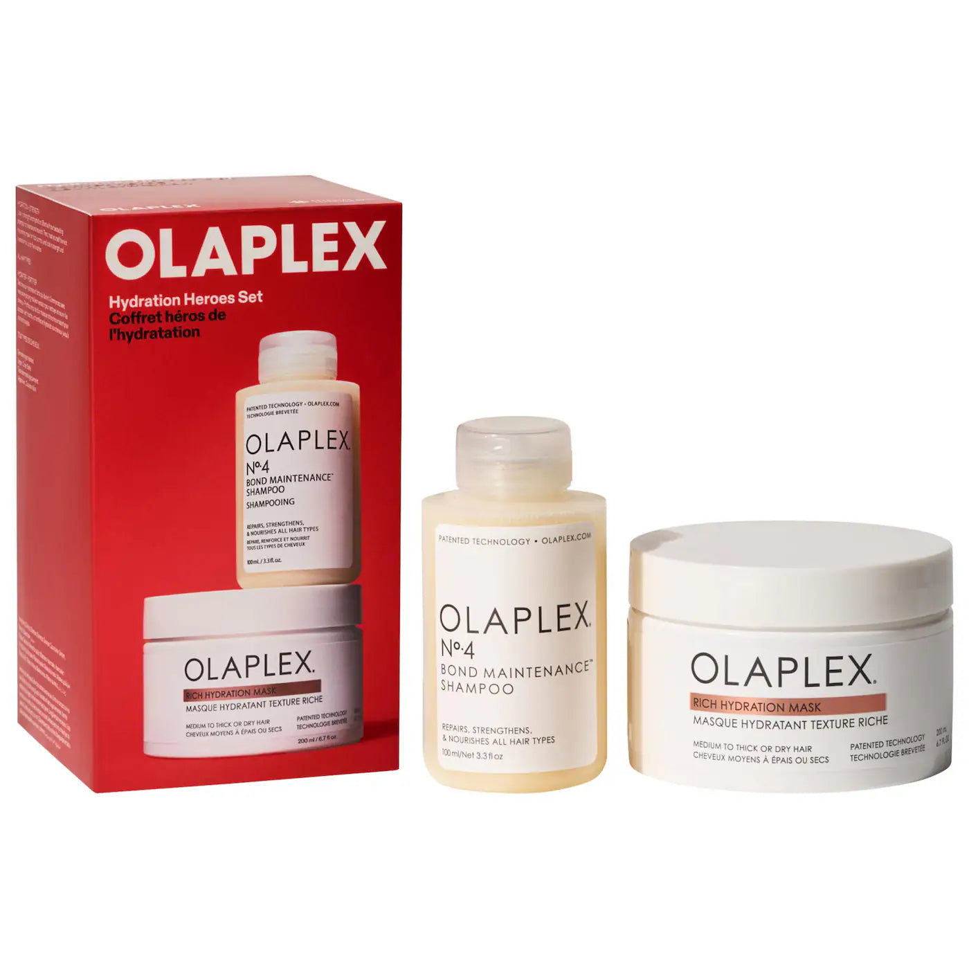 Sobre pedido: Olaplex Hair Hydration Heroes Strength Shampoo & Rich Moisture Anti-Frizz Mask Gift Set