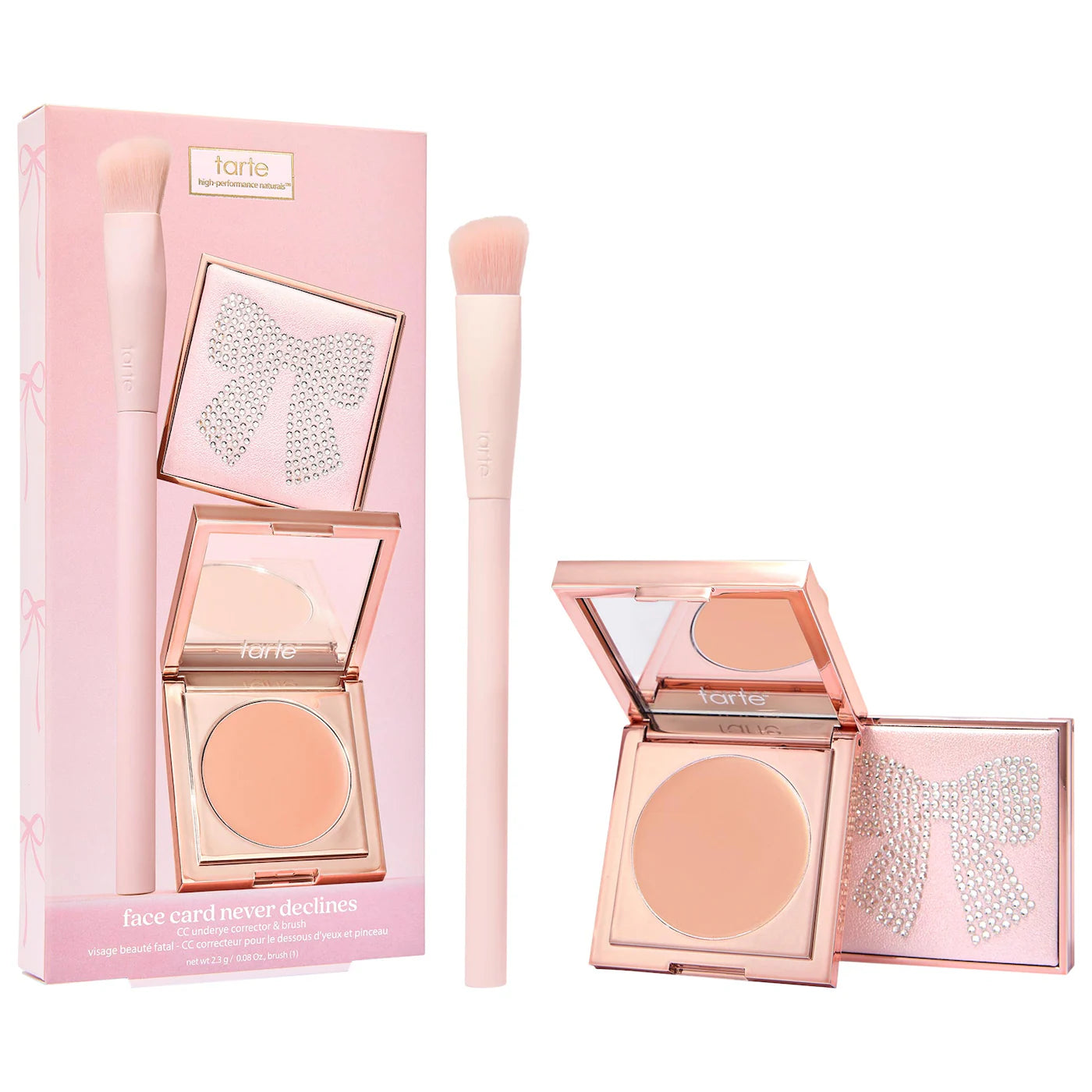 Sobre pedido: tarte face card never declines cc full coverage undereye corrector & brush set