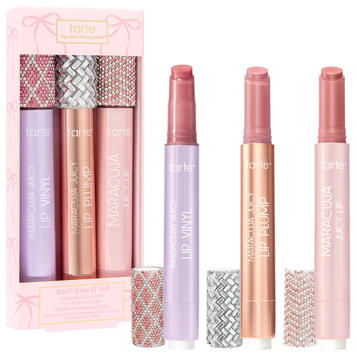 Sobre pedido:  tarte  don’t kiss & tell maracuja juicy lip gloss set