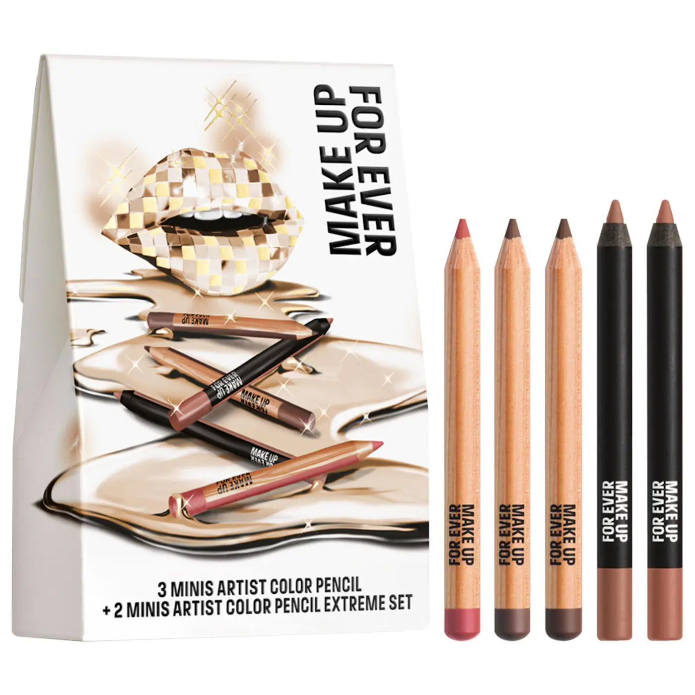 Sobre pedido: MAKE UP FOR EVER Mini Artist Color Pencil Original & Extreme Long-lasting Lip Liner Set
